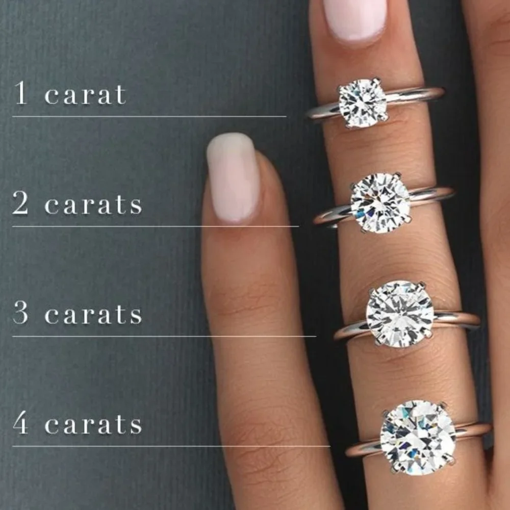 Certified 3ct. t.w. Moissanite Diamond Engagement Ring NEW