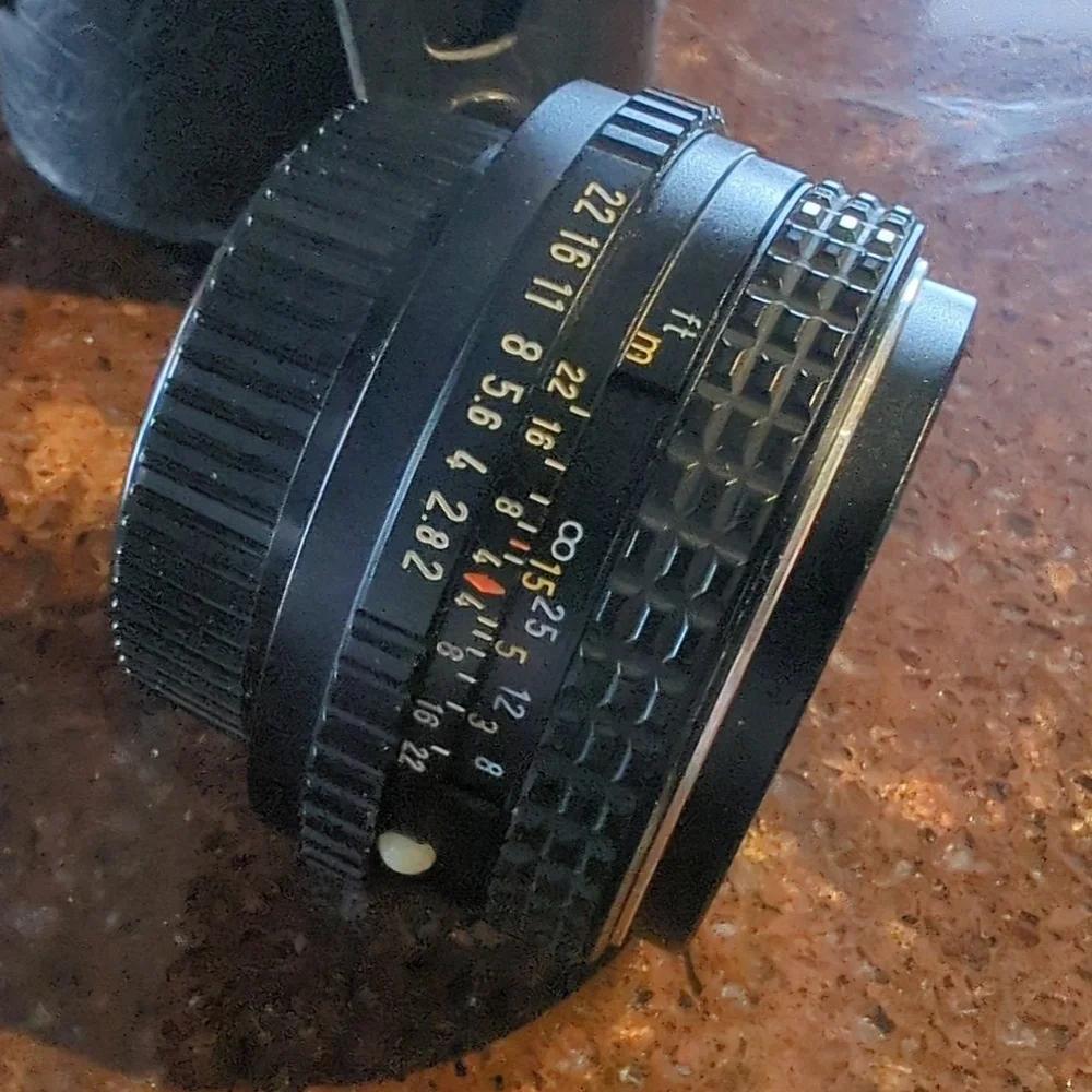 SMC PENTAX-M 1:2 50mm 3911194 ASAHI Optical Co. Lens with Vintage Leather Case