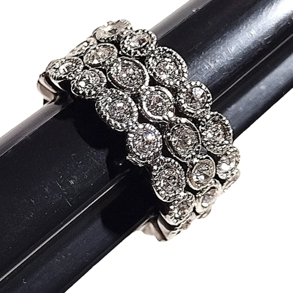 3 Piece Crystal Stack Rings Size 7 NWT