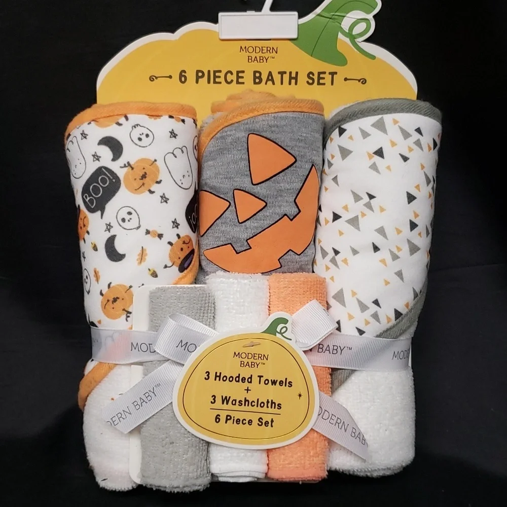 Modern Baby NWT Halloween/Fall 6-Piece Bath Set