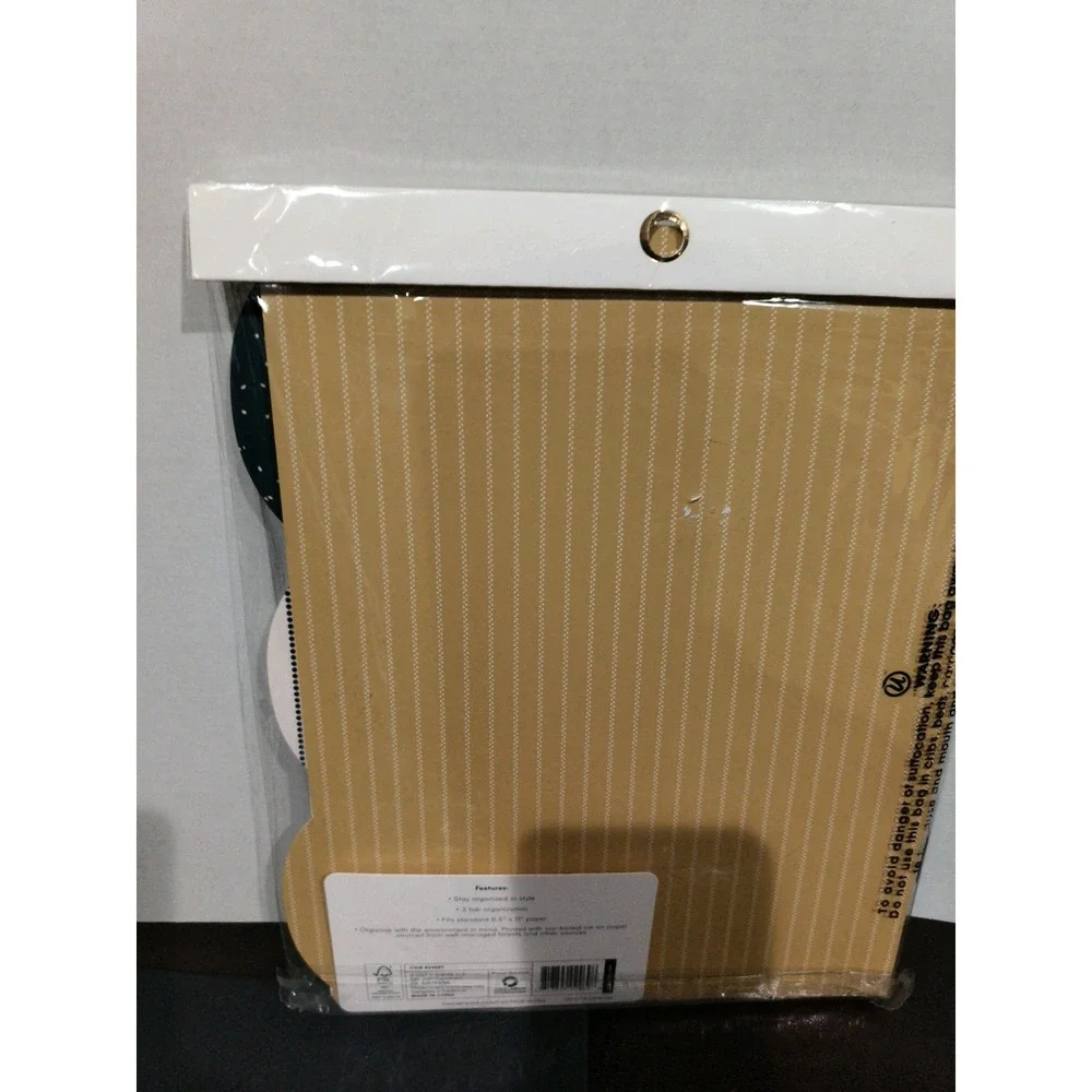 Pack Of 12 File Folders CASUAL Chic NEW 11.5x9.5 Inch 3 Tab Fits 8.5 X11 Paper