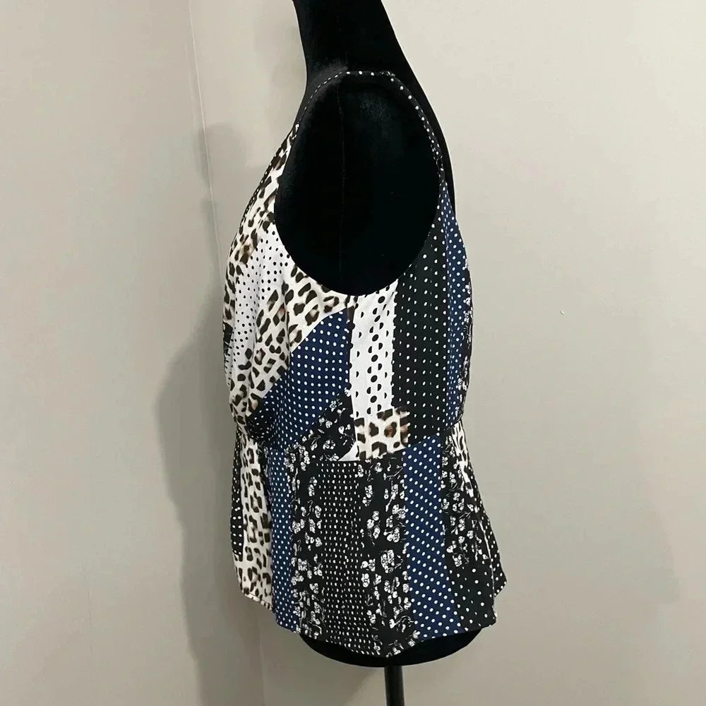 Cabi Crossover Mixed Print Tank Blouse Style‎ 3787