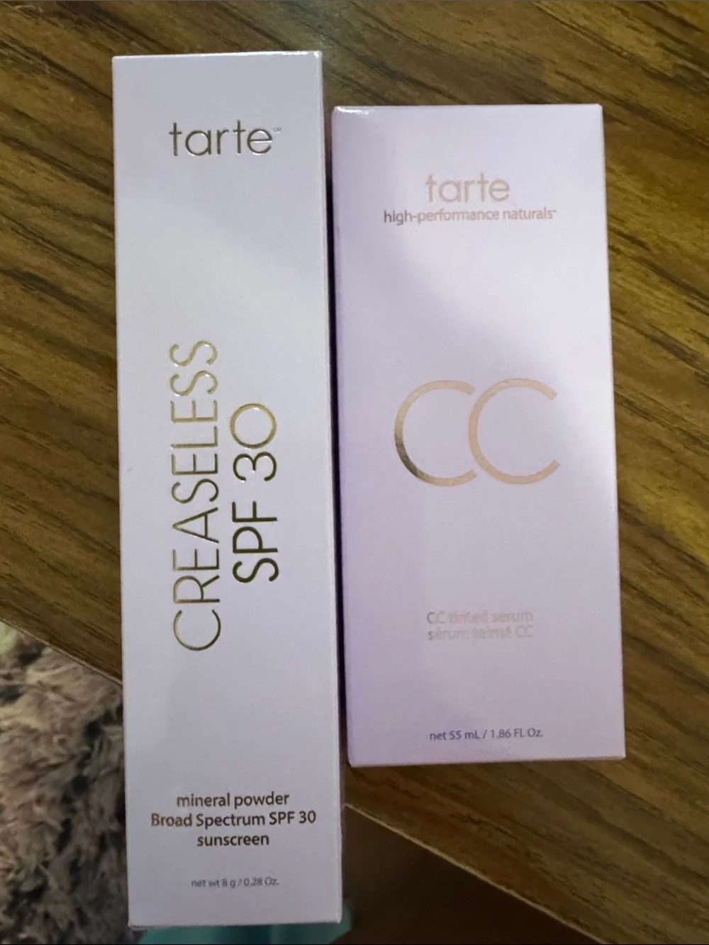 NIB TARTE (tan) CC tinted serum & creaseless SPF 30 mineral setting powder