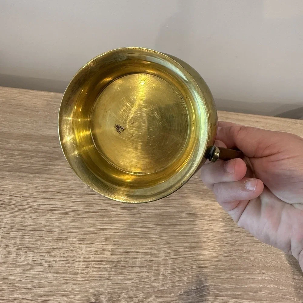 Vintage Brass Pitcher with Handle Water Jug 4.5