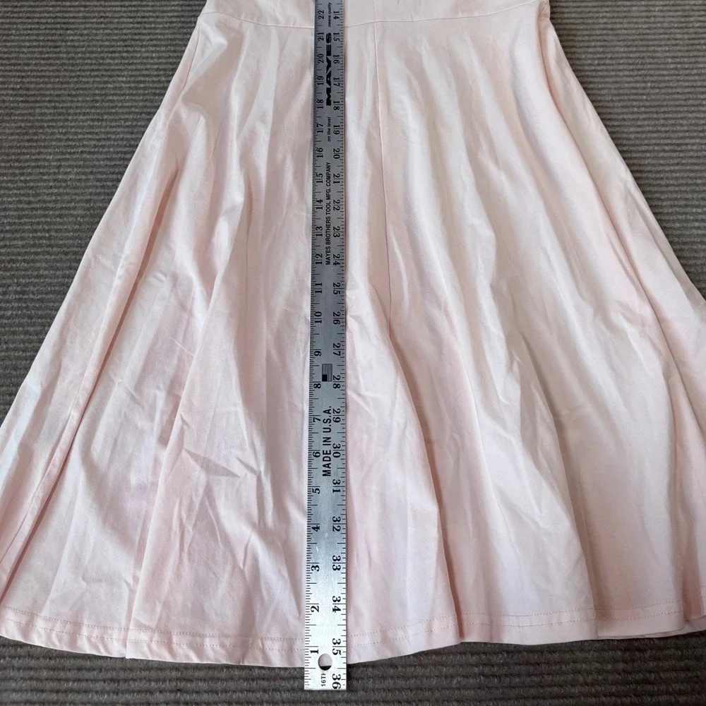OUGES Womens Light Pink Halter Neck Tie Back Fit and Flare Mini Dress Size S