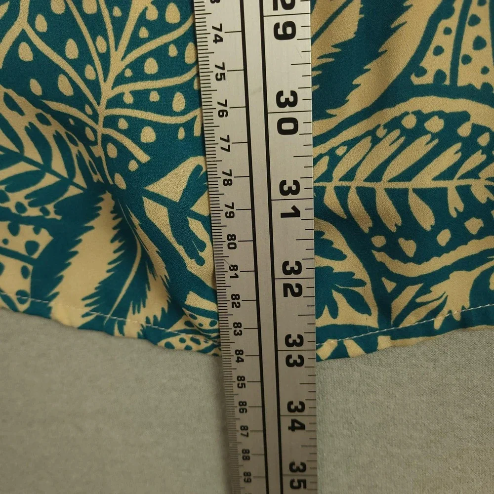 Sienna Sky Womens Tropical Leaf Mini Dress Sz Medium Spaghetti Strap Boho Casual