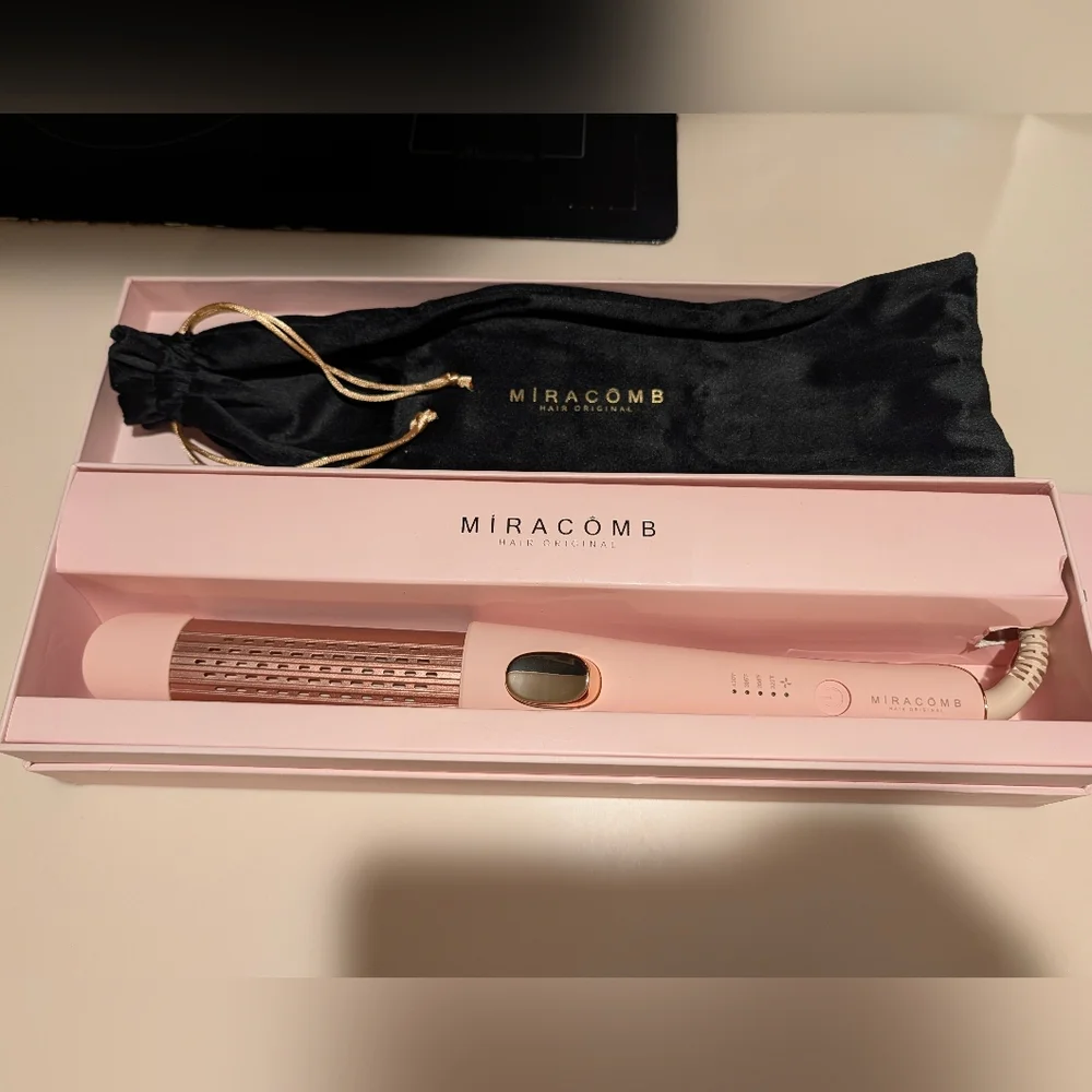 Miracomb 2-In-1 Professional Titanium Cool Air Straightener & Curler NIB