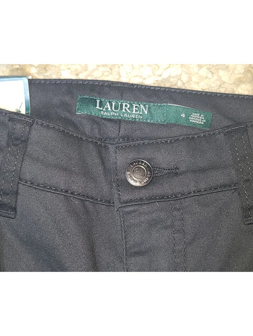 Lauren Ralph Lauren Premier Straight Curvy Slimming Fit Black Pants Size 4