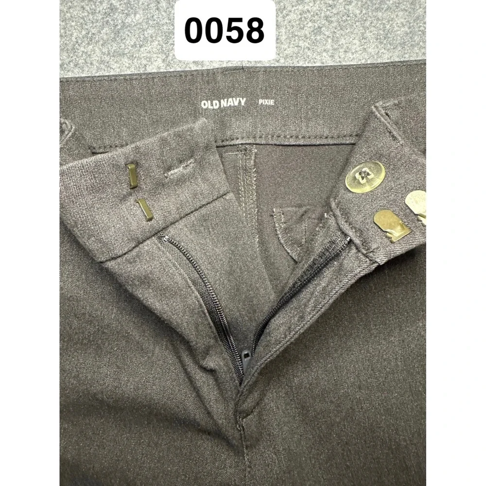 Old Navy Pixie Skinny Pants 8 Dark Gray‎ Charcoal Stretch Workwear