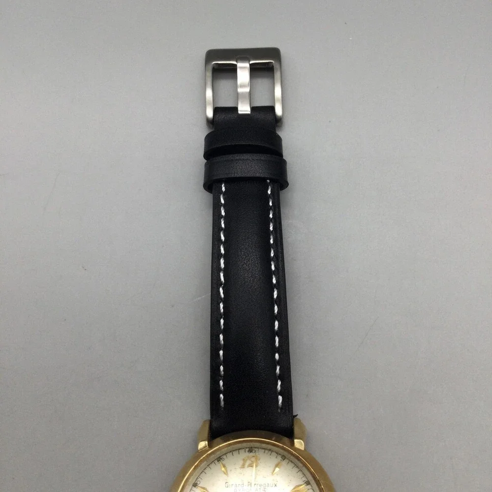 Vintage Girard-Perregaux Gyromatic Mens Watch 31mm 14K Solid Gold Automatic