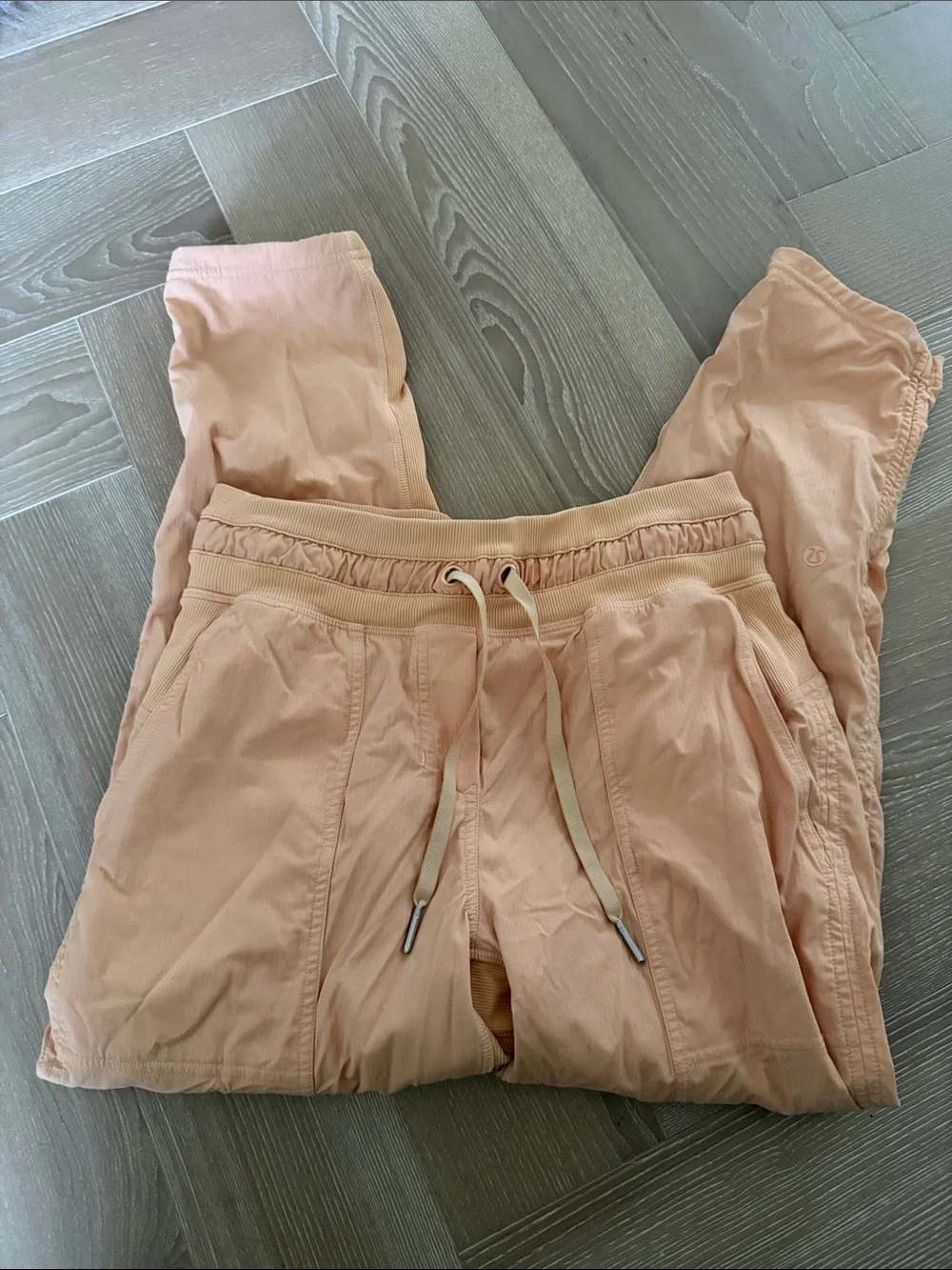 Lululemon Dance Studio Pants Peach Pull-On Joggers with Drawstring Waist