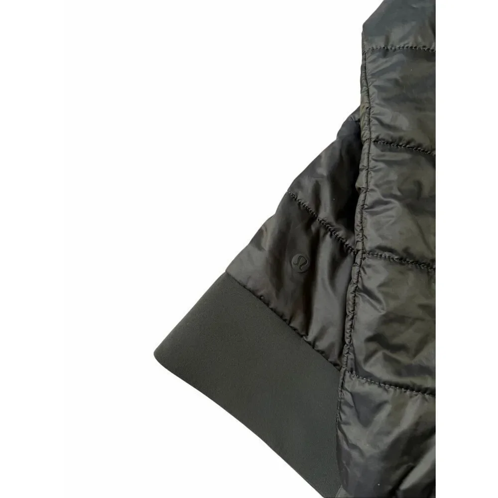 Lululemon Jacket Non-Stop Bomber Reversible‎ Green Dark Olive size 12