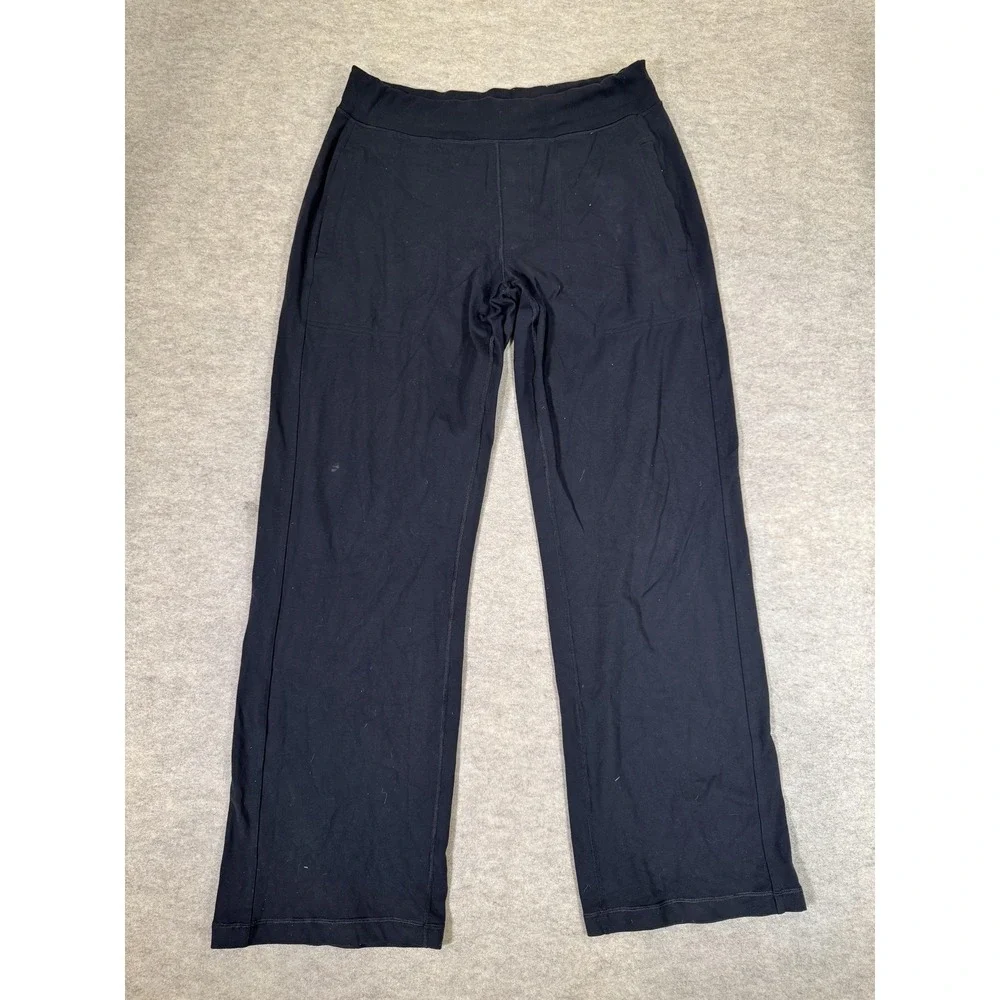 Lululemon‎ Sweatpants Womens XL Black Straight Leg Elastic Waist Pockets Yoga