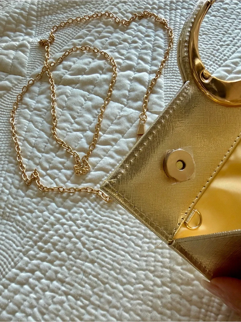 Gold Crystal-Embellished Women’s Evening Clutch