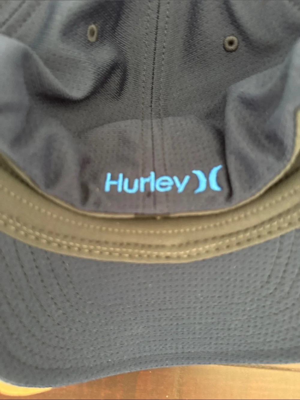 Hurley Blue Solid Stretch-Fit Moisture Wicking Baseball Cap Hat Men’s