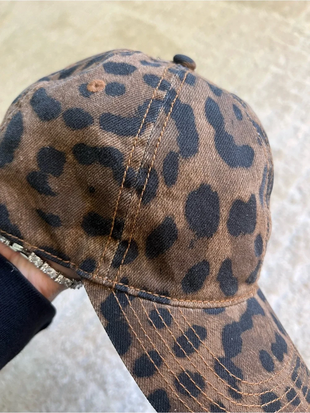 H&M Leopard Print Baseball Cap