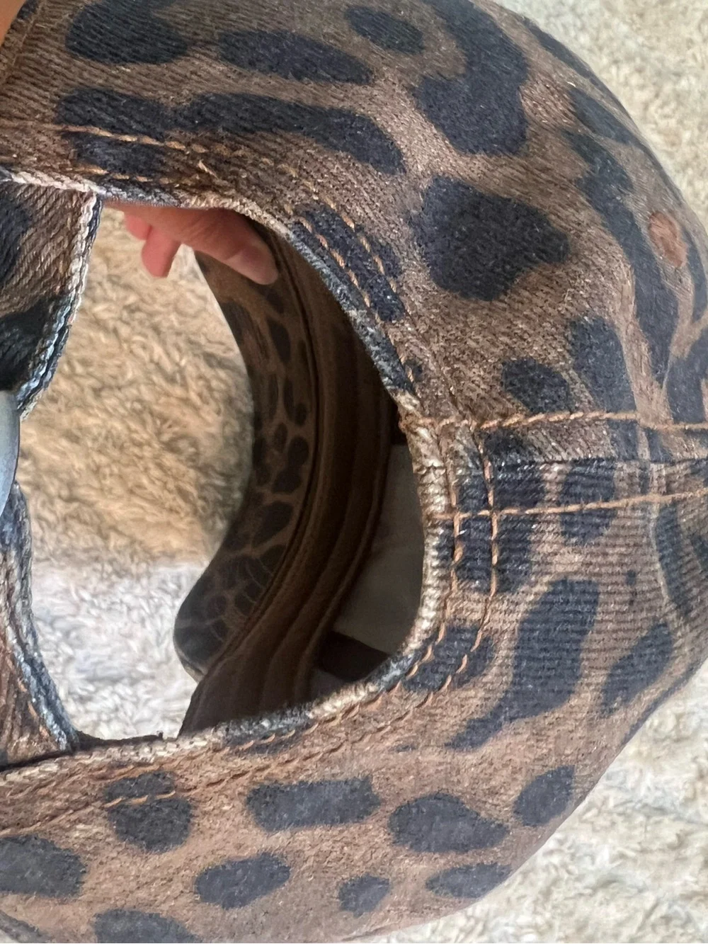 H&M Leopard Print Baseball Cap