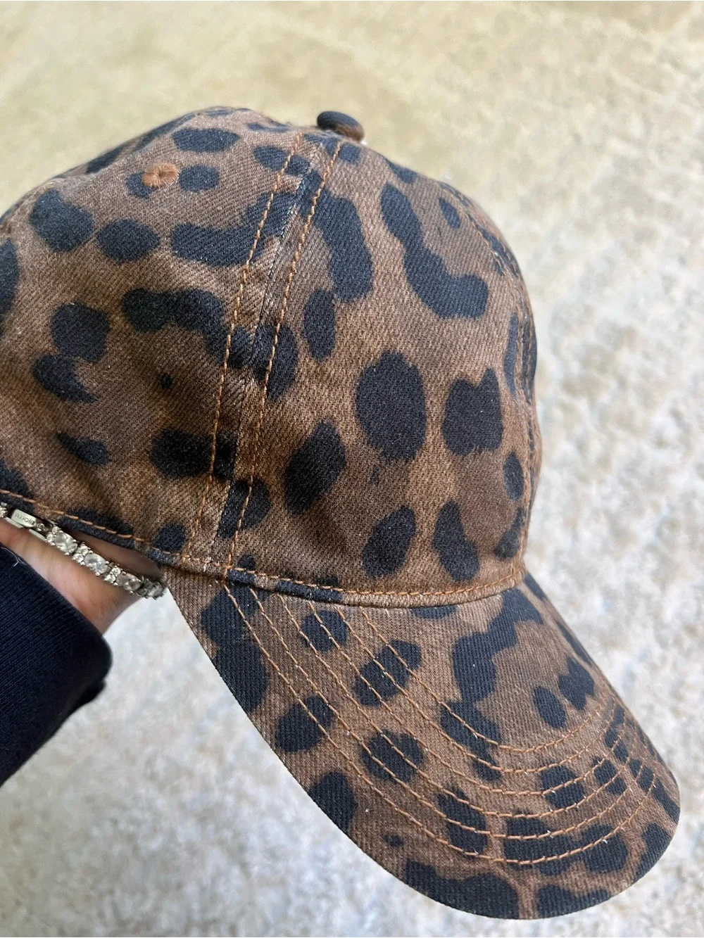 H&M Leopard Print Baseball Cap