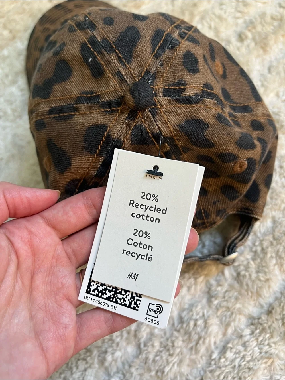 H&M Leopard Print Baseball Cap