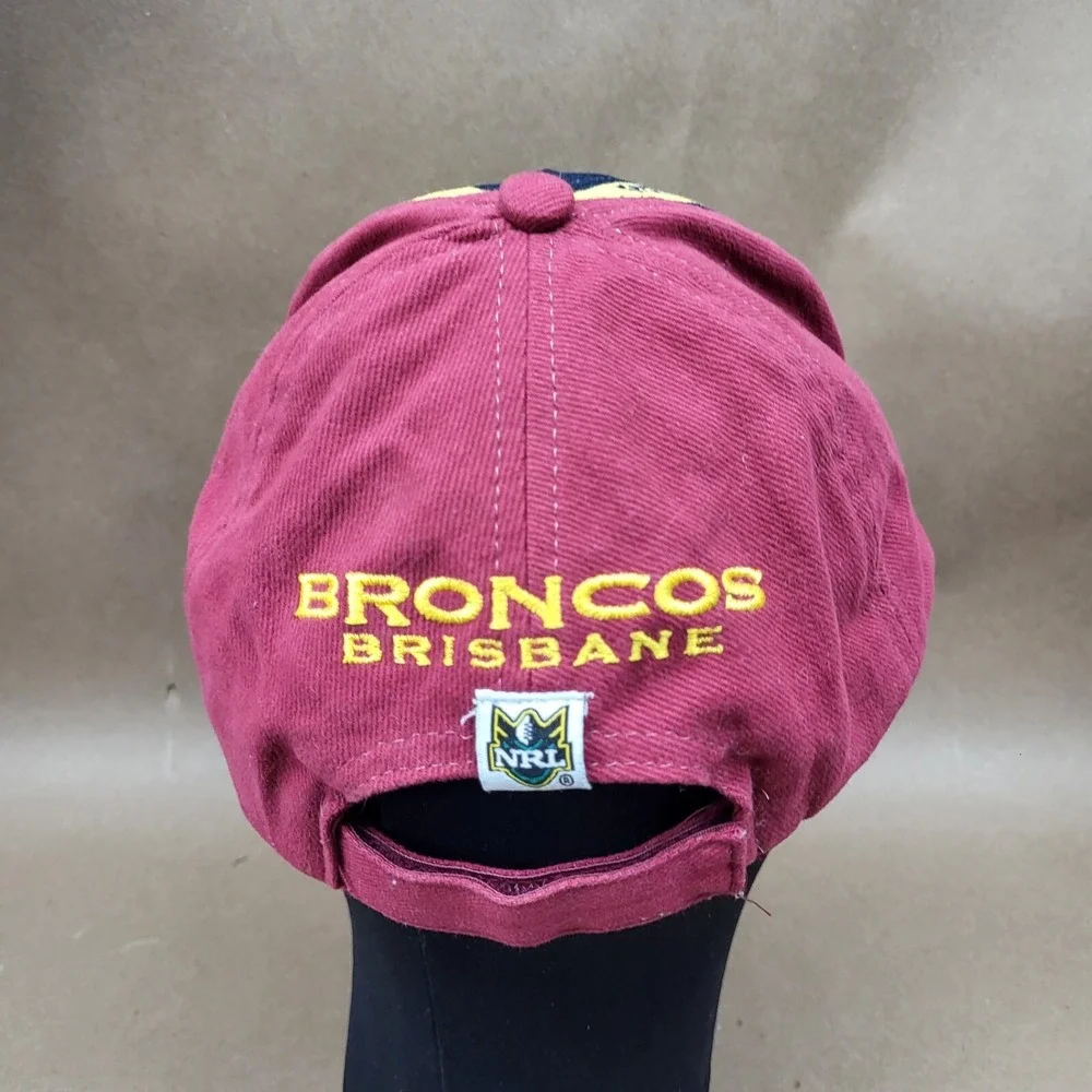 Brisbane Broncos Vintage NRL Baseball Cap Strap Back Adjustable Rugby Hat