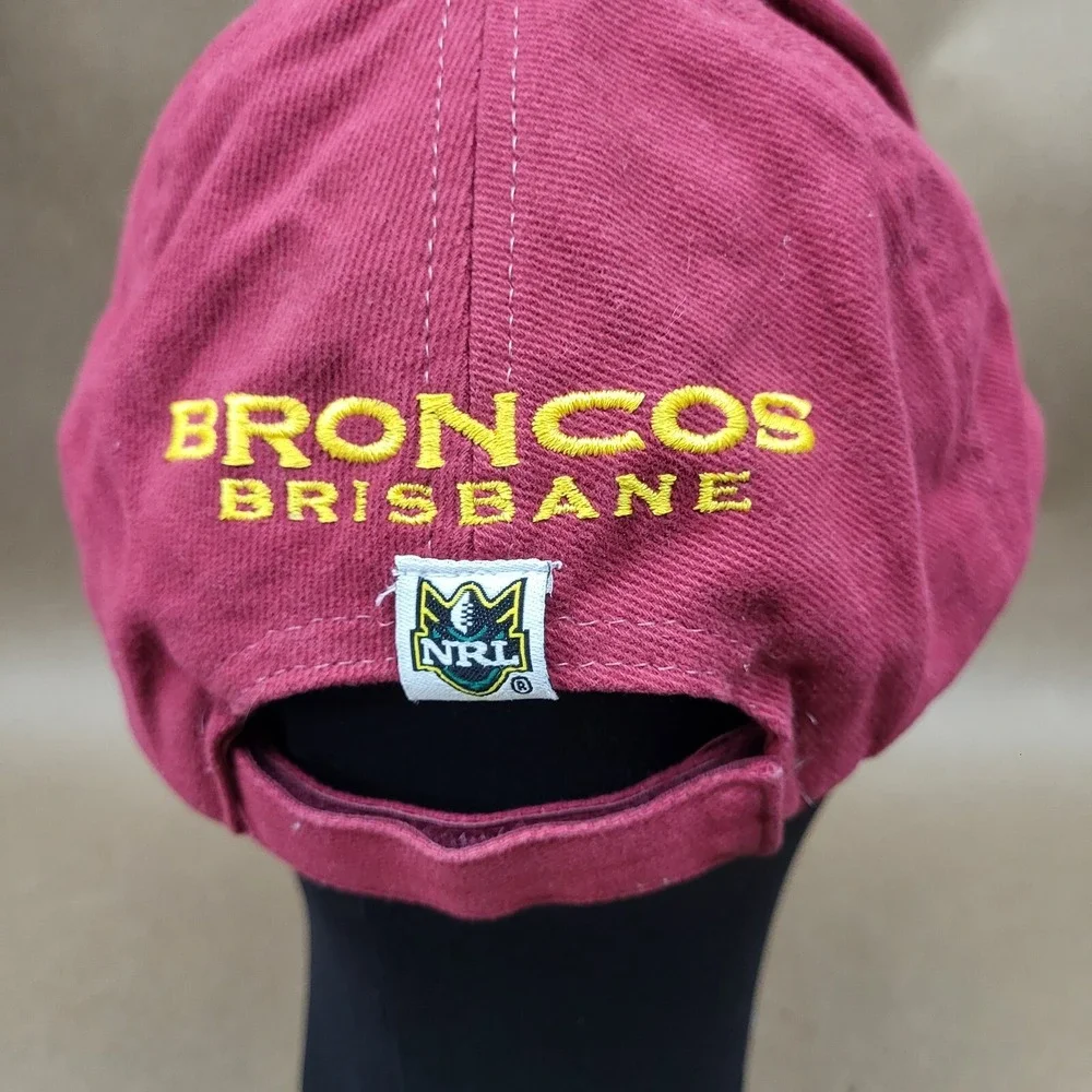 Brisbane Broncos Vintage NRL Baseball Cap Strap Back Adjustable Rugby Hat