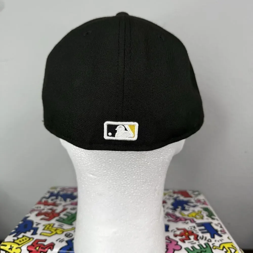 Pittsburgh Pirates New Era 59fifty Hat Fitted 7 3/8 Black MLB Performance Logo