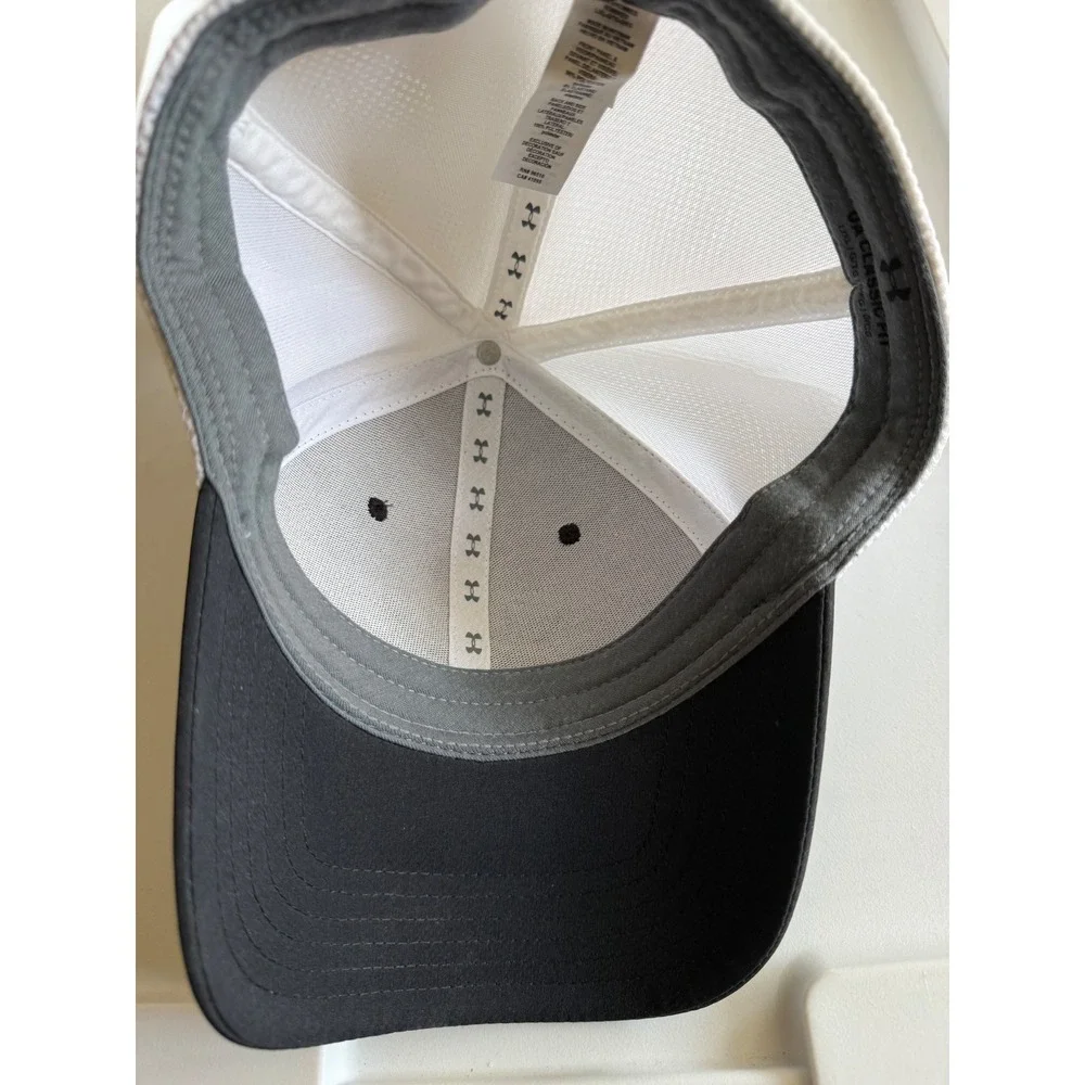 Under Armour Golf Mesh Back Stretch Fit Hat Black White Mens L/XL Classic Fit