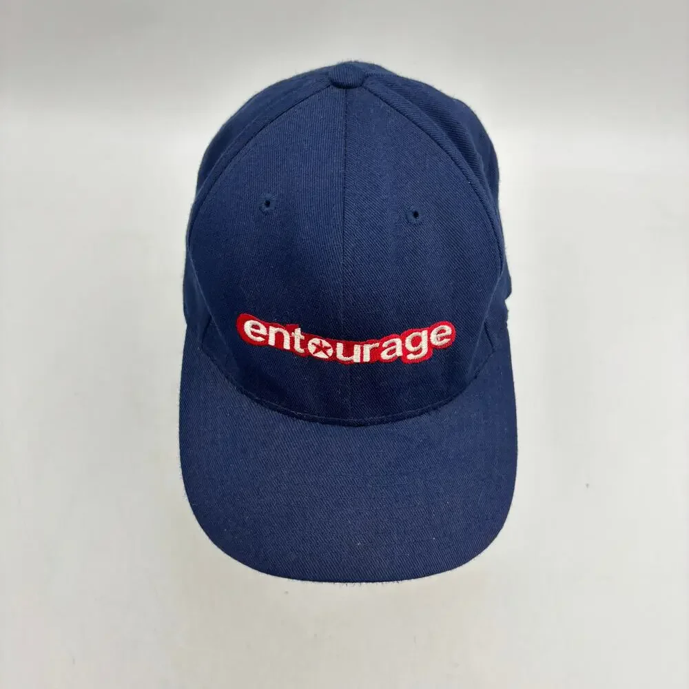 Vintage 2000s Entourage Season 2 Cast & Crew Fitted Baseball Cap Blue L-XL