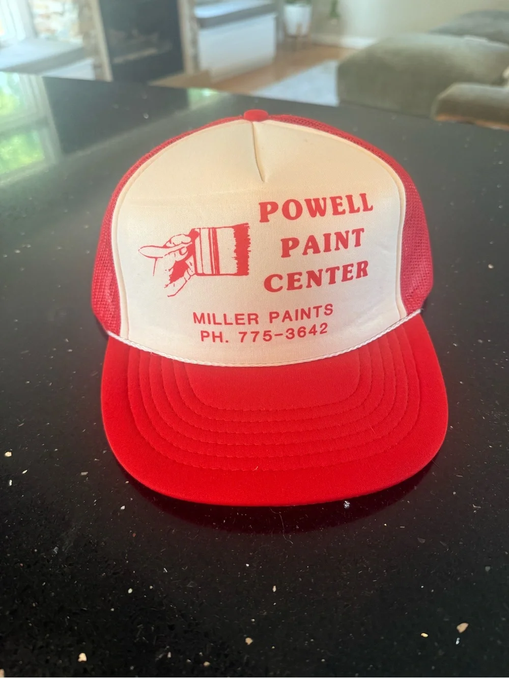 Powell Paint Center Red and White Trucker Hat
