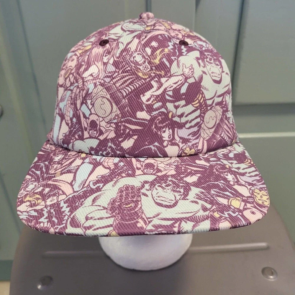 Marvel‎ Iron Man Hulk SpiderMan Thor AOP Snapback 5 Panel Hat Cap VERY RARE