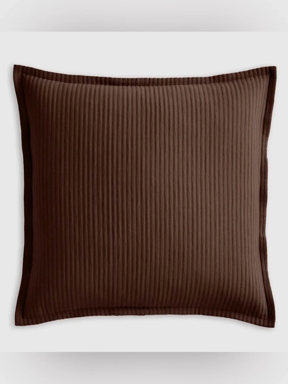 NWOT Quince Organic Cotton Matelasse Euro Sham, 26 X 26 (Espresso)