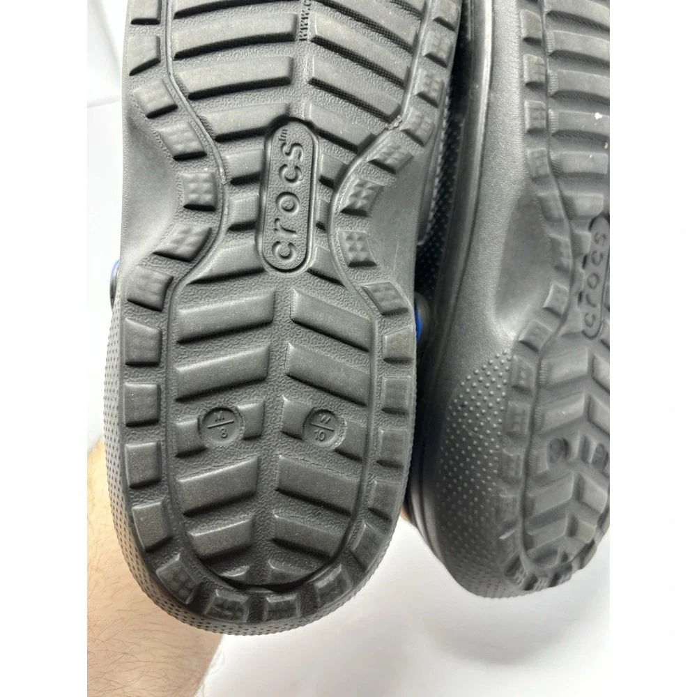 Crocs Adult Unisex Classic Black Lined with Tie Dye Strap & Lining M 8/W 10