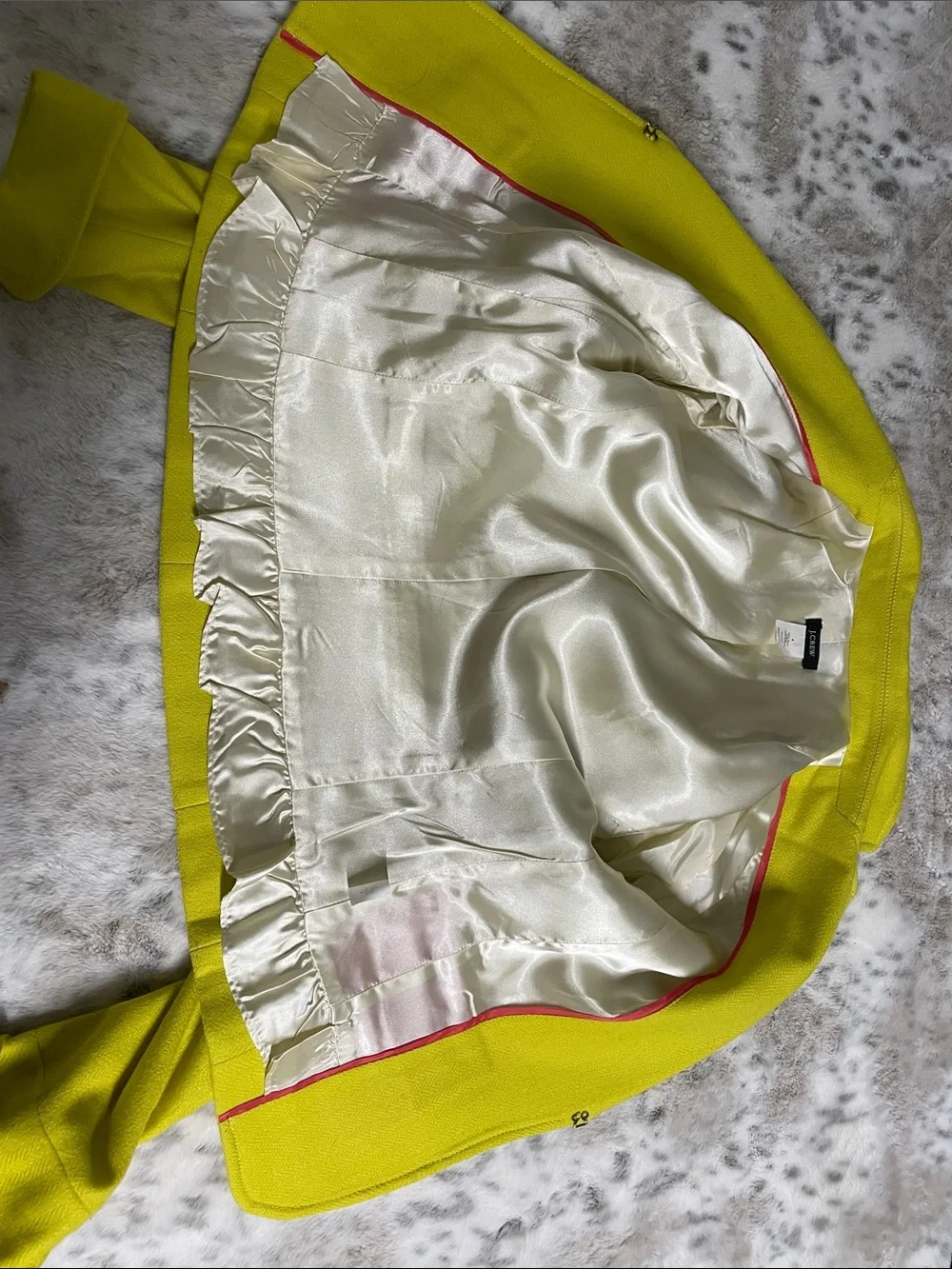 J Crew Neon Yellow wool Tailored Blazer Jacket 4