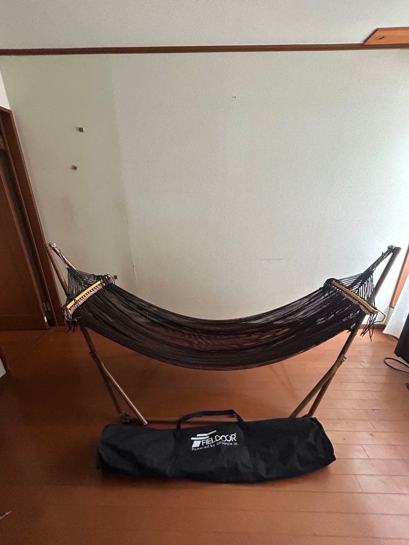 Used FIELDOOR Hammock Black with Storage Bag