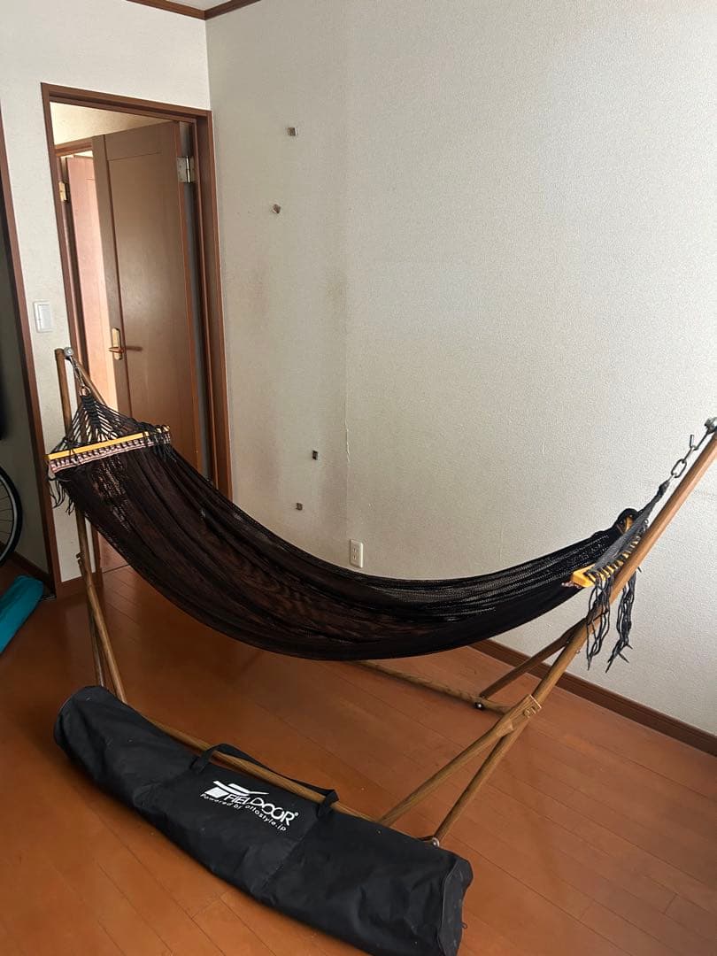 Used FIELDOOR Hammock Black with Storage Bag