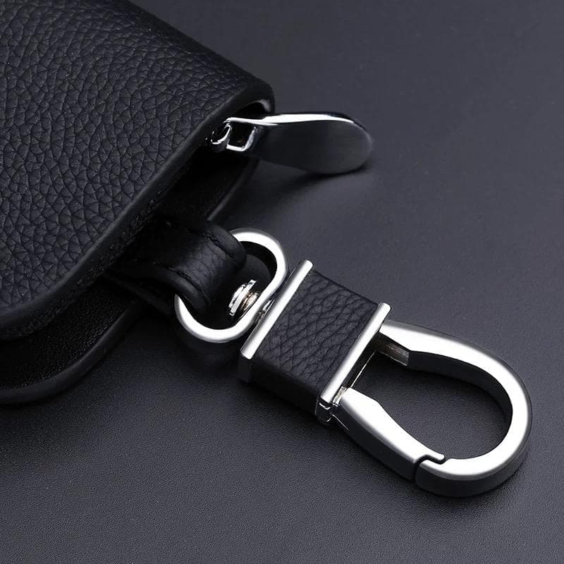Crown Key Case Leather Genuine Leather Key Cover Luxury Red 1