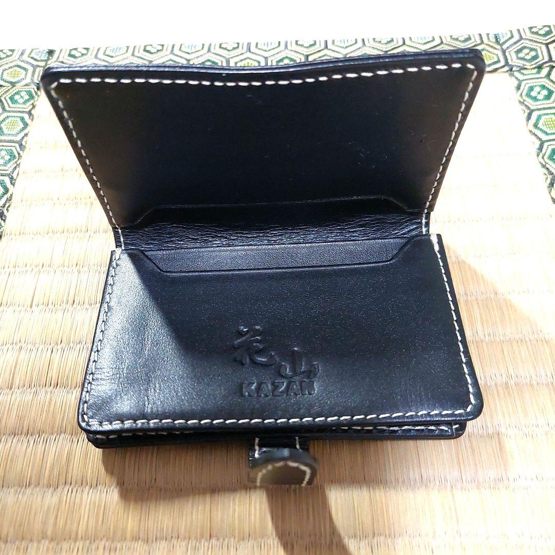 DEGNER KAZAN Business Card Holder Card Case Cherry Blossom Japanese Pattern Genuine Leather